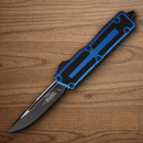 Auto Scarab II Folding Knife 3.9" Bohler M390MK Steel Blade Blue/Black Aluminum Handle