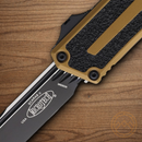 Auto Scarab II Folding Knife 3.9" Bohler M390MK Steel Blade Tan/Black Aluminum Handle