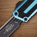 Auto Scarab II Folding Knife 3.9" Bohler M390MK Steel Blade Turquoise/Black Aluminum Handle