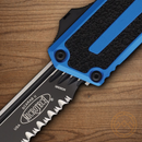 Auto Scarab II Folding Knife 3.9" Bohler M390MK Steel Blade Blue/Black Aluminum Handle