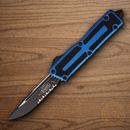 Auto Scarab II Folding Knife 3.9" Bohler M390MK Steel Blade Blue/Black Aluminum Handle