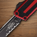 Auto Scarab II Folding Knife 3.9" Premium Steel Blade Red/Black Aluminum Handle