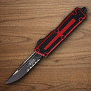Auto Scarab II Folding Knife 3.9" Premium Steel Blade Red/Black Aluminum Handle