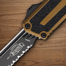 Microtech Auto Scarab II Folding Knife 3.9" Bohler M390MK Tan/Black Aluminum Handle
