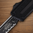 Microtech Auto Scarab II Folding Knife 3.9" Bohler M390MK Black Aluminum Handle