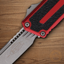 Microtech Auto Scarab II Folding Knife 3.9" Bohler M390MK Red/Black Aluminum Handle