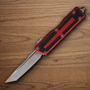 Microtech Auto Scarab II Folding Knife 3.9" Bohler M390MK Red/Black Aluminum Handle