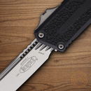 Microtech Auto Scarab II Folding Knife 3.9" Bohler M390MK Black Aluminum Handle