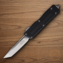 Microtech Auto Scarab II Folding Knife 3.9" Bohler M390MK Black Aluminum Handle