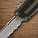 Microtech Auto Scarab II Folding Knife 3.9" Bohler M390MK OD Green/Black Aluminum Handle