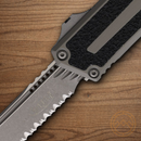 Microtech Auto Scarab II Folding Knife 3.9" Bohler M390MK Steel Blade Gray/Black Aluminum Handle