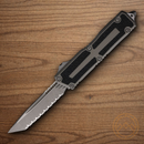 Microtech Auto Scarab II Folding Knife 3.9" Bohler M390MK Steel Blade Gray/Black Aluminum Handle