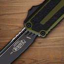 Microtech Auto Scarab II Folding Knife 3.9" Bohler M390MK Steel Blade OD Green/Black Aluminum Handle