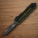 Microtech Auto Scarab II Folding Knife 3.9" Bohler M390MK Steel Blade OD Green/Black Aluminum Handle
