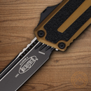 Microtech Auto Scarab II Folding Knife 3.9" Bohler M390MK Steel Blade Tan/Black Aluminum Handle
