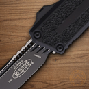 Microtech Auto Scarab II Folding Knife 3.9" Bohler M390MK Steel Blade Black Aluminum Handle