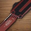 Microtech Auto Scarab II Folding Knife 3.9" Bohler M390MK Steel Blade Weathered Crimson Aluminum Handle
