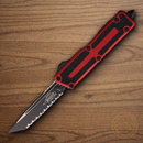 Microtech Auto Scarab II Folding Knife 3.9" Bohler M390MK Steel Blade Red/Black Aluminum Handle
