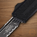 Microtech Auto Scarab II Folding Knife 3.9" Bohler M390MK Steel Blade Black Aluminum Handle