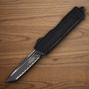 Microtech Auto Scarab II Folding Knife 3.9" Bohler M390MK Steel Blade Black Aluminum Handle
