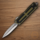 Microtech Auto Scarab II Folding Knife 3.9" Premium Steel Blade OD Green/Black Aluminum Handle
