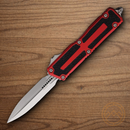 Microtech Auto Scarab II Folding Knife 3.9" Bohler M390MK Steel Blade Red/Black Aluminum Handle