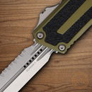 Microtech Auto Scarab II Folding Knife 3.9" Premium Steel Blade OD Green Aluminum Handle