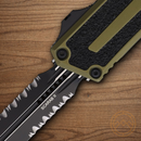 Microtech Auto Scarab II Folding Knife 3.9" Premium Steel Blade OD Green/Black Aluminum Handle