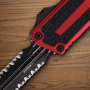 Microtech Auto Scarab II Folding Knife 3.9" Bohler M390MK Steel Blade Red/Black Aluminum Handle