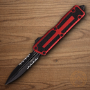 Microtech Auto Scarab II Folding Knife 3.9" Bohler M390MK Steel Blade Red/Black Aluminum Handle