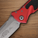 Microtech Socom Elite Folding Knife 4" Premium Steel Blade Red/Black Aluminum Handle