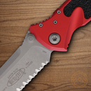 Microtech Socom Elite Folding Knife 4" Premium Steel Blade Red/Black Aluminum Handle