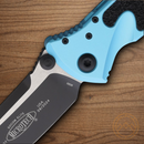 Microtech Socom Elite Folding Knife 4" Premium Steel Blade Turquoise/Black Aluminum Handle