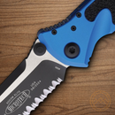 Microtech Socom Elite Folding Knife 4" Premium Steel Blade Blue/Black Aluminum Handle