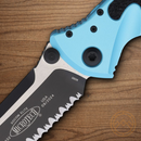 Microtech Socom Elite Folding Knife 4" Premium Steel Blade Turquoise/Black Aluminum Handle