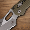 Microtech Stitch Folding Knife 3.75" Bohler M390MK Steel Blade OD Green G10 Handle