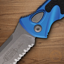 Microtech Auto Socom Elite Folding Knife 4" Premium Steel Blade Blue/Black Aluminum Handle
