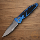 Microtech Auto Socom Elite Folding Knife 4" Premium Steel Blade Blue/Black Aluminum Handle