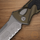 Microtech Auto Socom Elite Folding Knife 4" Premium Steel Blade OD Green/Black Aluminum Handle