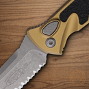 Microtech Auto Socom Elite Folding Knife 4" Premium Steel Blade Tan/Black Aluminum Handle