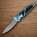 Microtech Auto Socom Elite Folding Knife 4" Premium Steel Blade Turquoise/Black Aluminum Handle