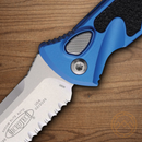 Microtech Auto Socom Elite Folding Knife 4" Premium Steel Blade Blue/Black Aluminum Handle