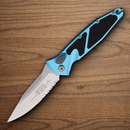 Microtech Auto Socom Elite Folding Knife 4" Premium Steel Blade Turquoise/Black Aluminum Handle