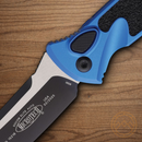 Microtech Auto Socom Elite Folding Knife 4" Premium Steel Blade Blue/Black Aluminum Handle