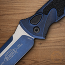 Microtech Auto Socom Elite Folding Knife 4" Premium Steel Blade Blue/Black Aluminum Handle