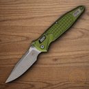 Microtech Socom Folding Knife 4" Bohler M390MK Steel Blade OD Green Aluminum Handle