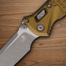 Microtech Socom Folding Knife 4" Bohler M390MK Steel Blade Tan Aluminum Handle