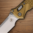 Microtech Socom Folding Knife 4" Bohler M390MK Steel Blade Tan Aluminum Handle