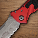 Microtech Socom Elite Folding Knife 4" Premium Steel Blade Red/Black Aluminum Handle