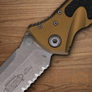 Microtech Socom Elite Folding Knife 4" Premium Steel Blade Tan/Black Aluminum Handle